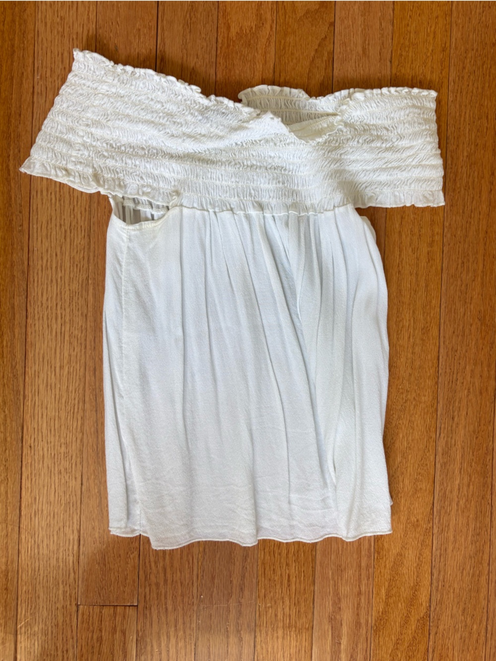 Brandy Melville White Smocked Camisole